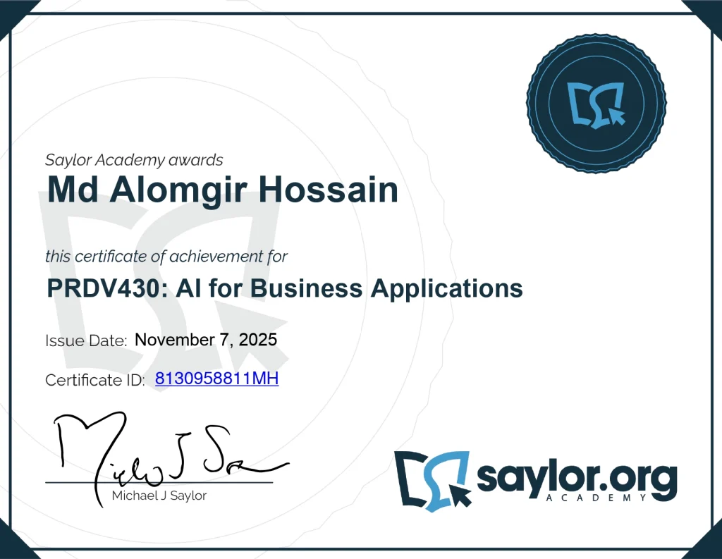 AI for Business Applications - Saylor